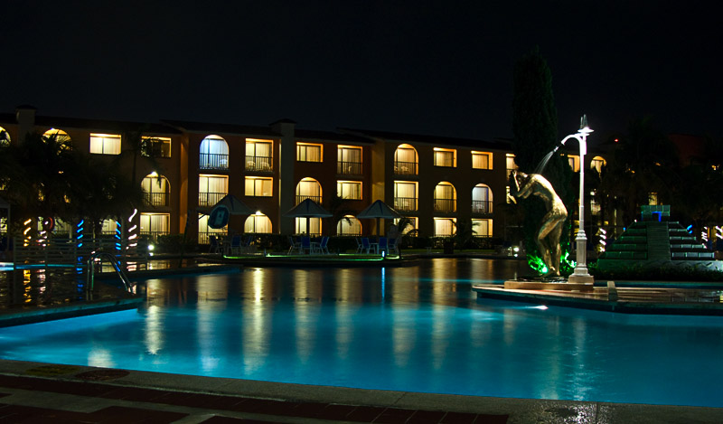 Hotel Cozumel Pool - Nighttime