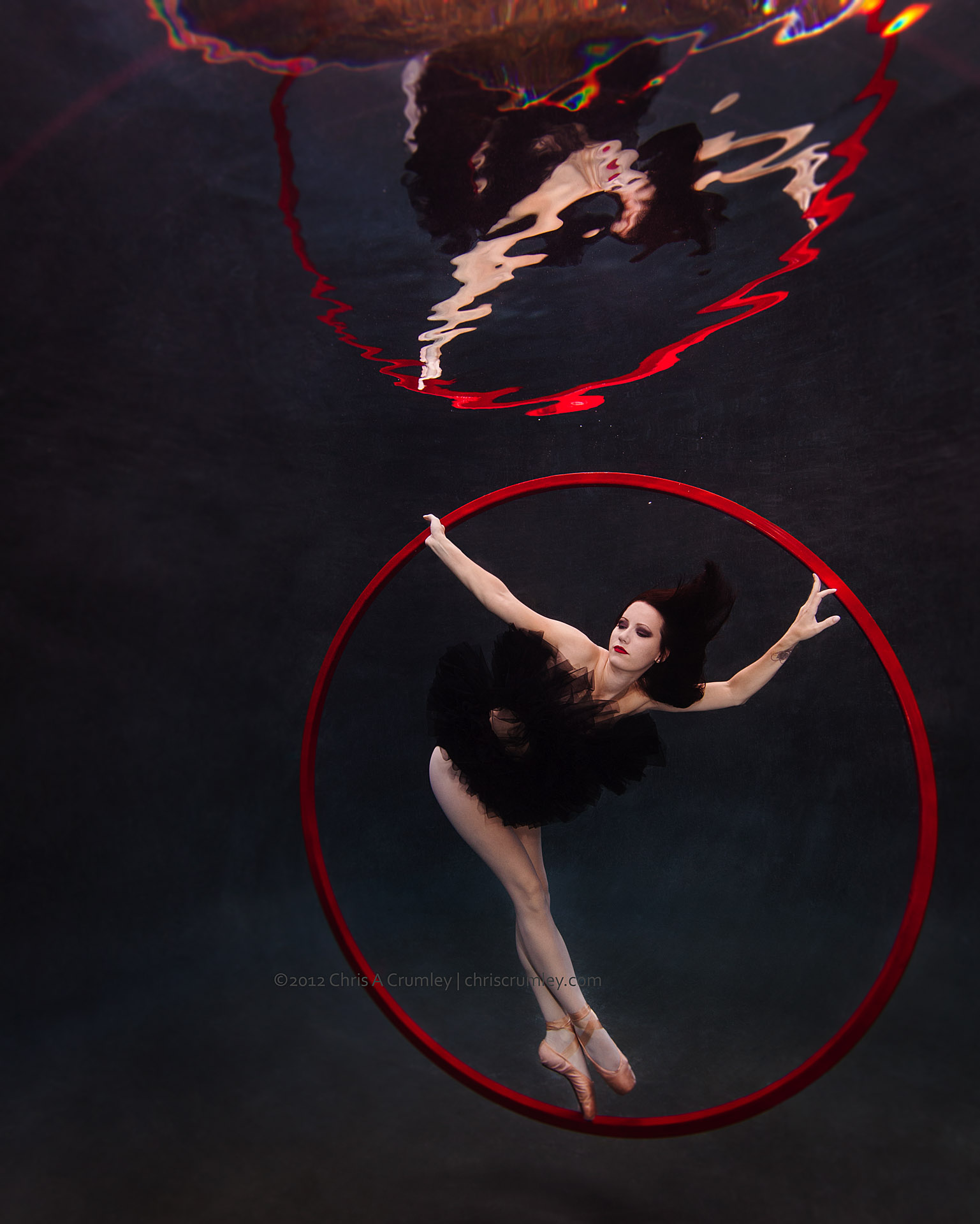 Red Ring Ballet Underwater