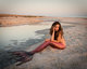 Mermaid at sunset; Salton Sea, CA 