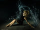 Kristi Sherk in black dress underwater 