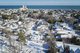 Aerial of Crystal Lake Neighborhood in the Snow 