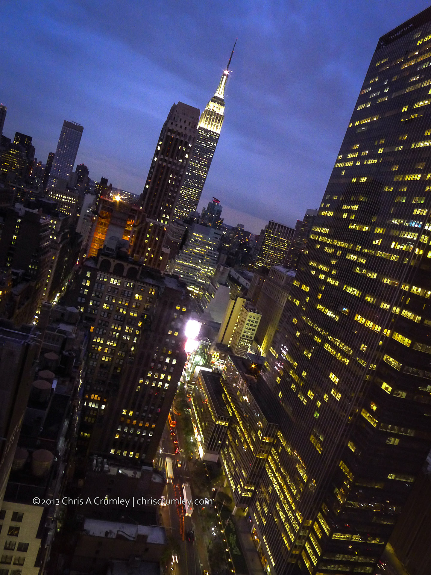 Empire State Building; viewed from New Yorker Hotel