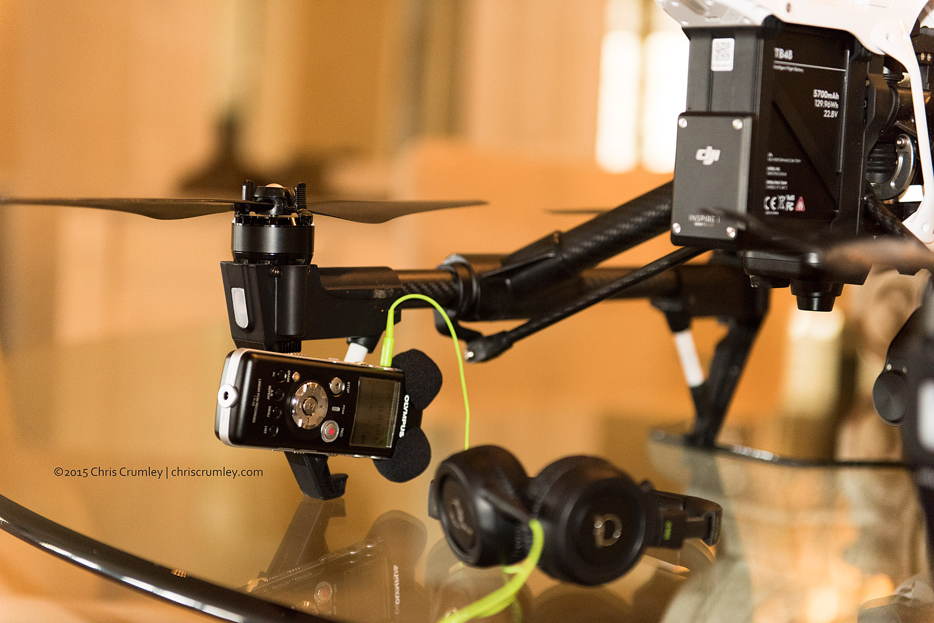 DJI Inspire 1 Rigged for Audio