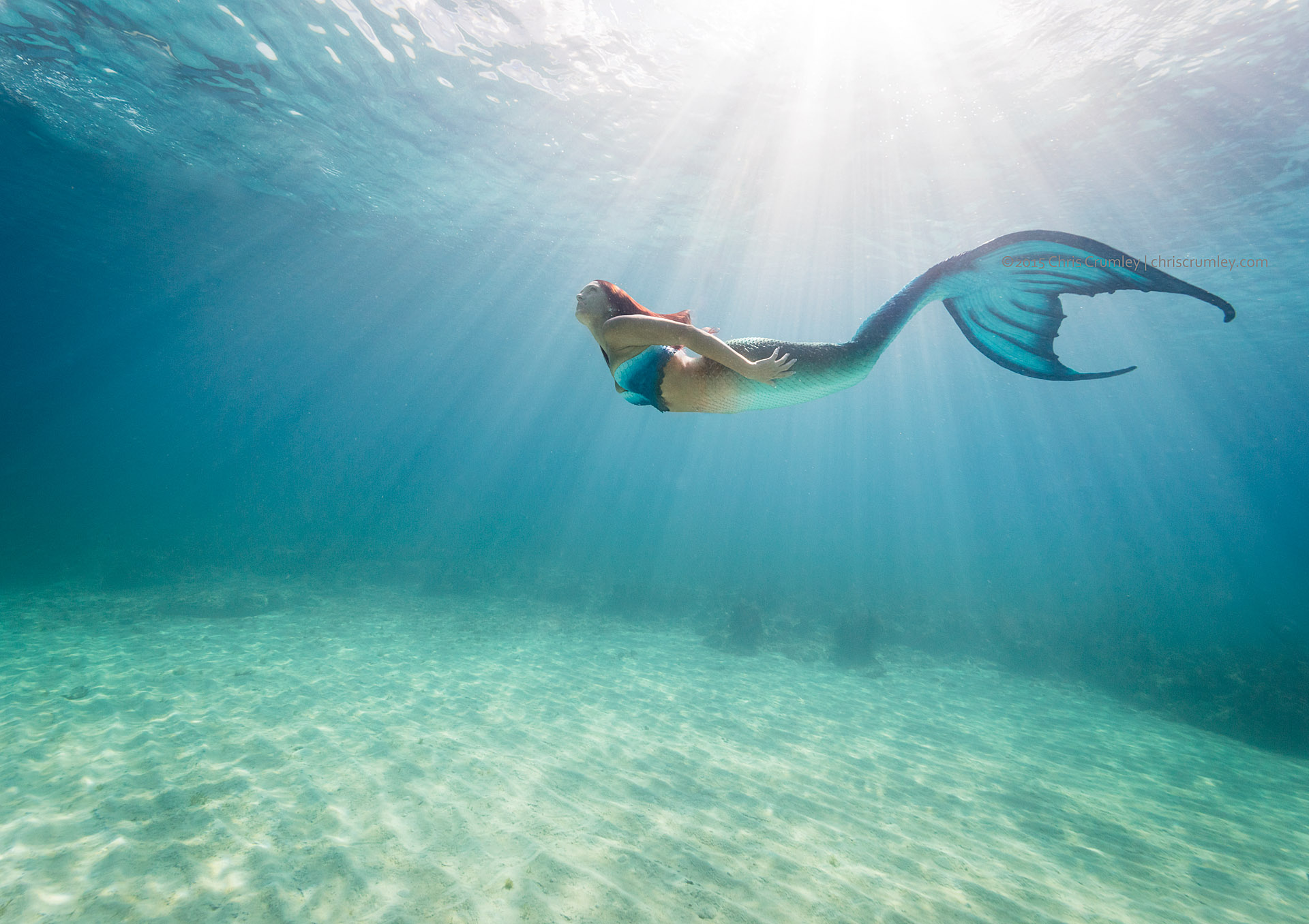 Mermaid in Shroud Cay, Exuma Cays, Bahamas Islands