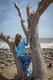 Woman on Driftwood Beach, Jekyll Island, Georgia 